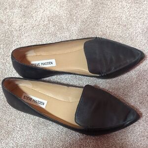 Women's Black Steve Madden Loafer Flats 9